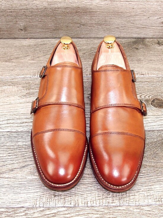 * NIB * $450 Allen Edmonds PIERCE Monkstrap 7 D Walnut * add $15 new Trees main image 11